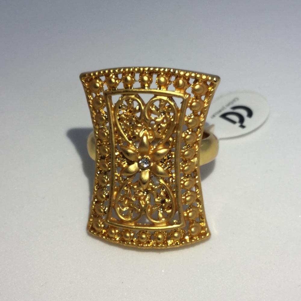 14k Gold Filled Ring Art Deco
